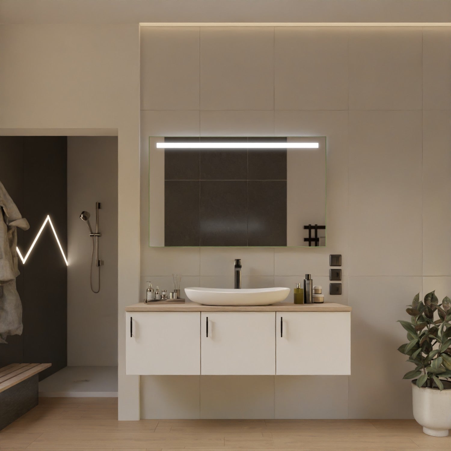 LED mirrors with custom dimensions - Bielefeld
