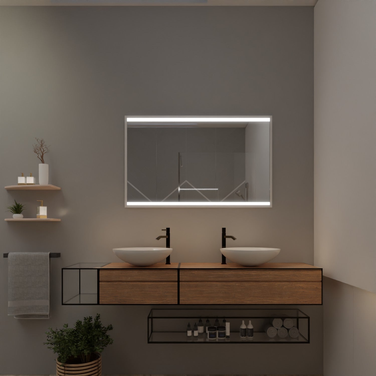 LED mirror with frame - Japan