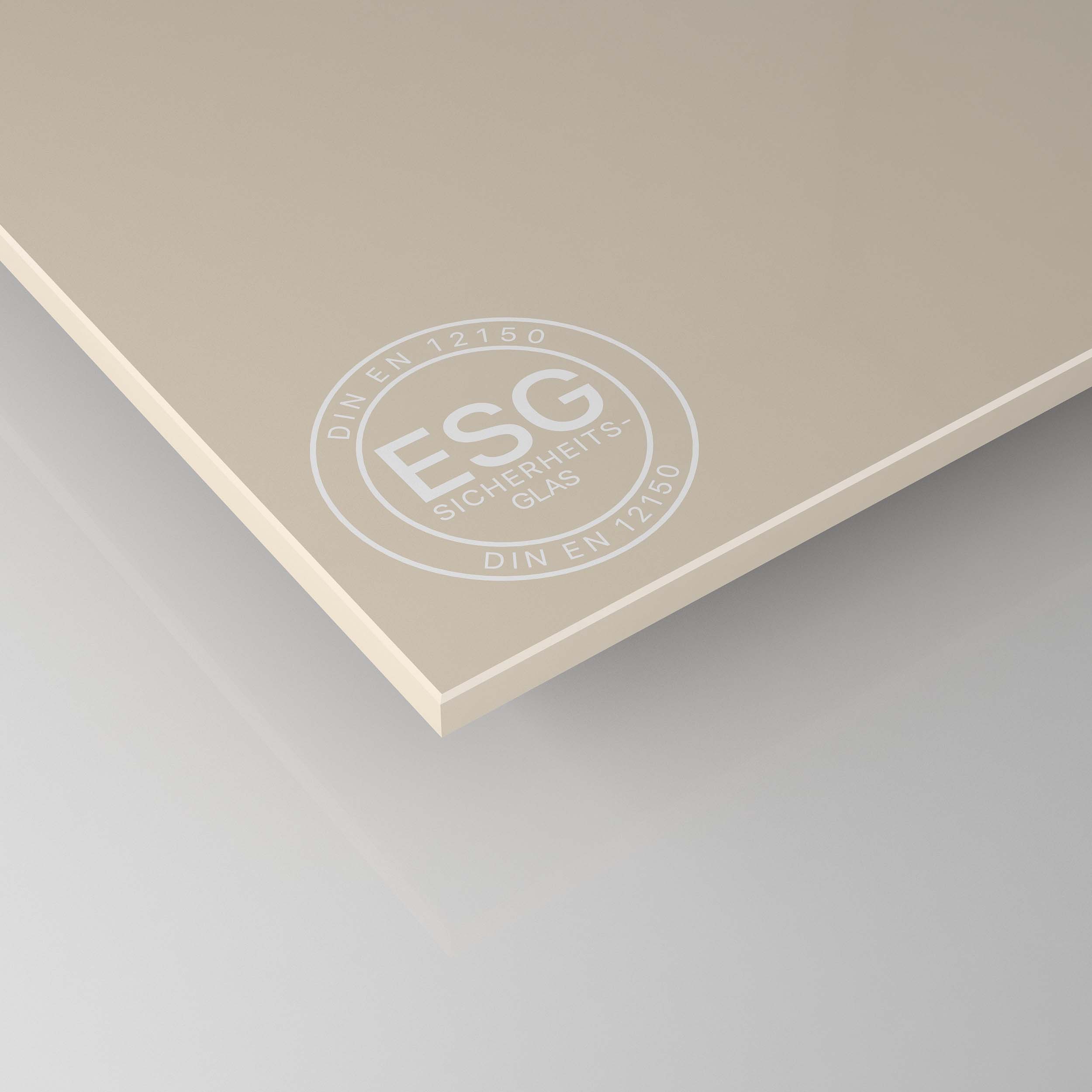 4 mm Beige / Braun lackiert - ESG Glas