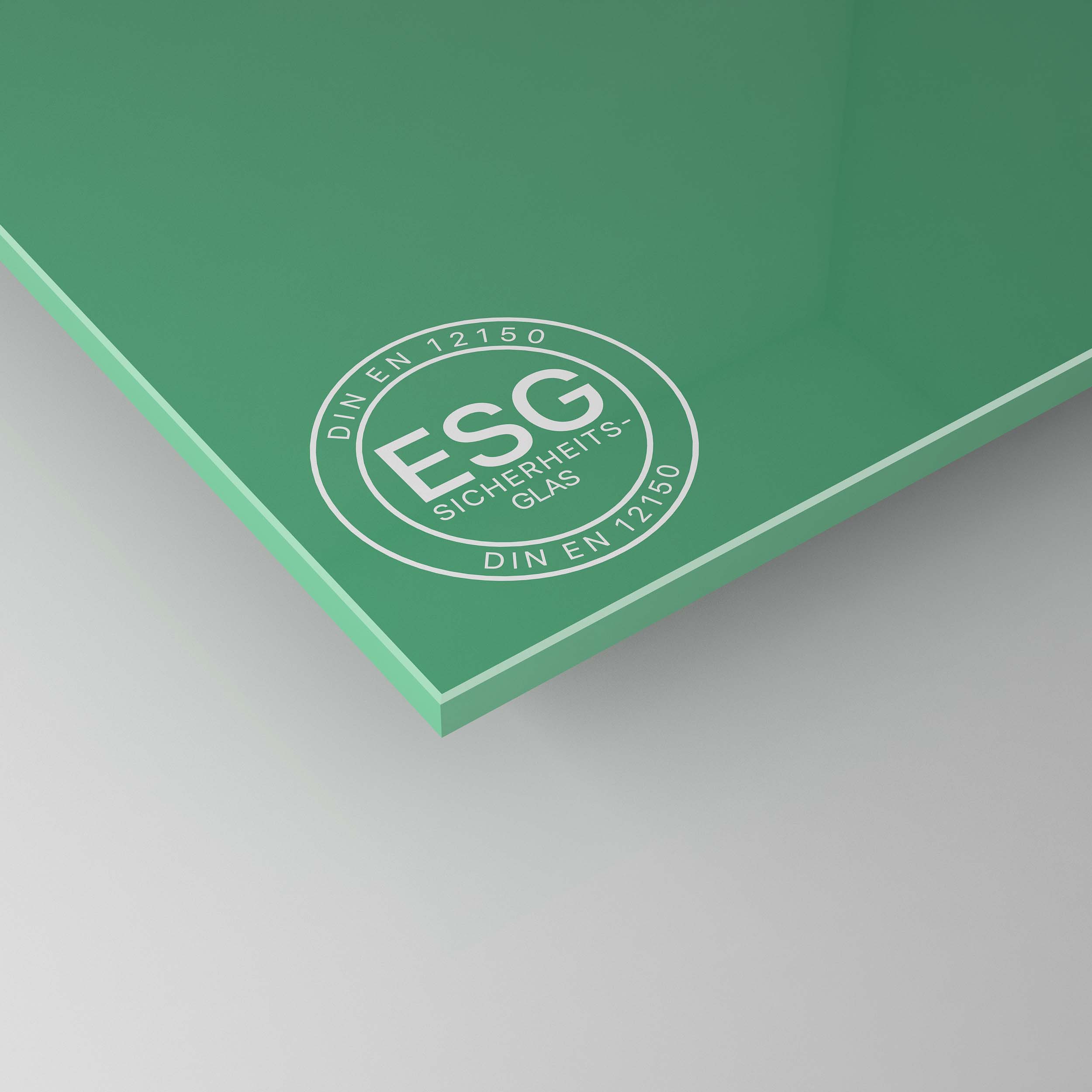 4 mm Grün Lackiert Satinato ESG