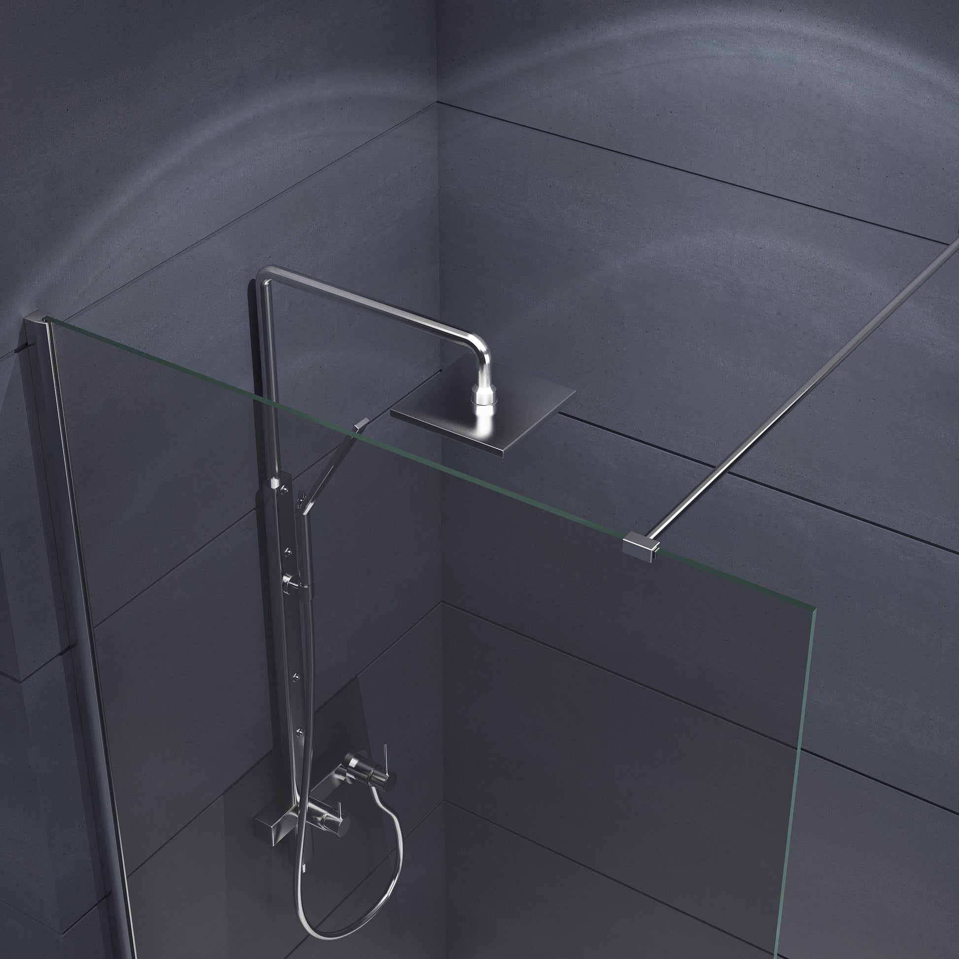 Duschwand mit Laser Motiv - Panther