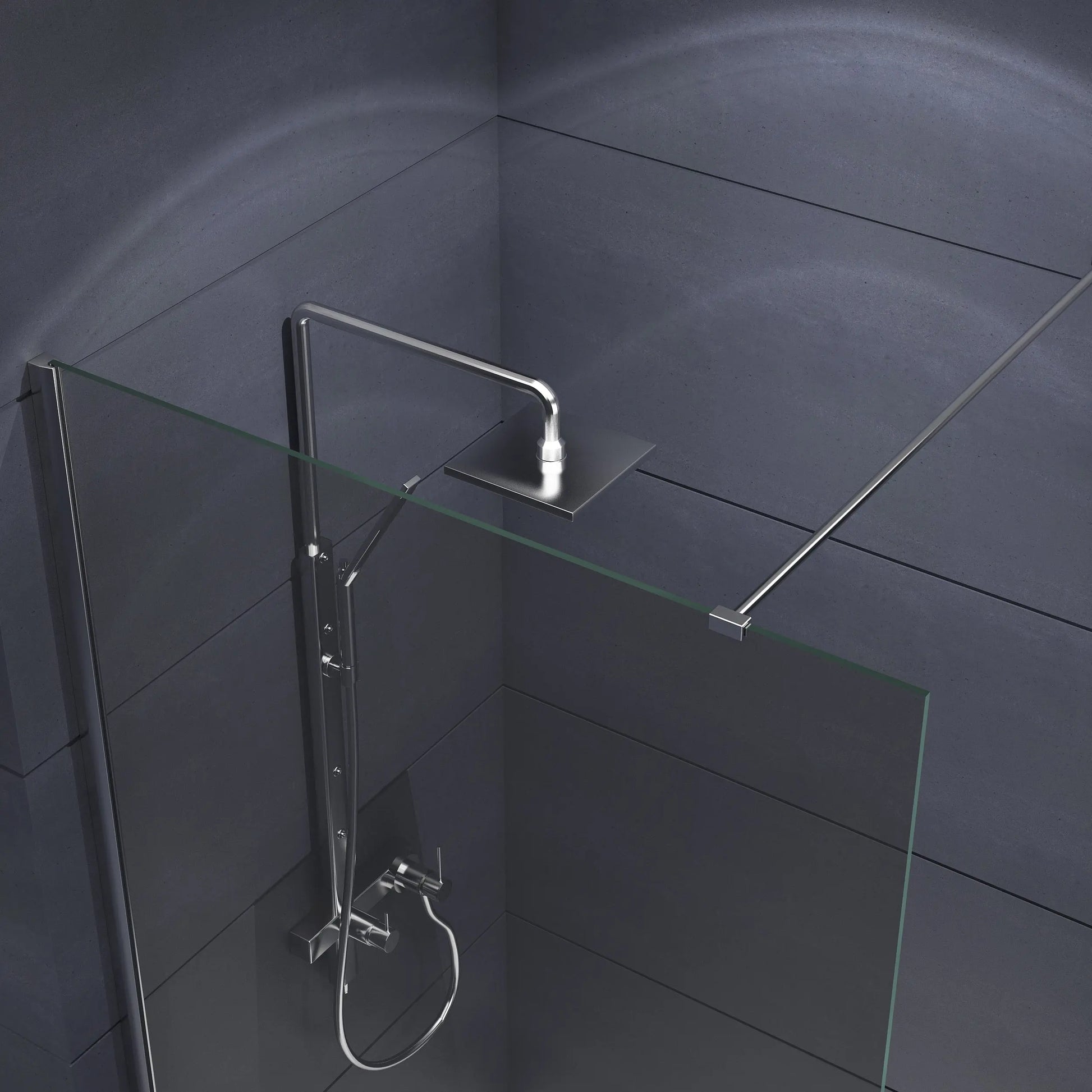 Duschwand mit Laser Motiv - Seifenblasen