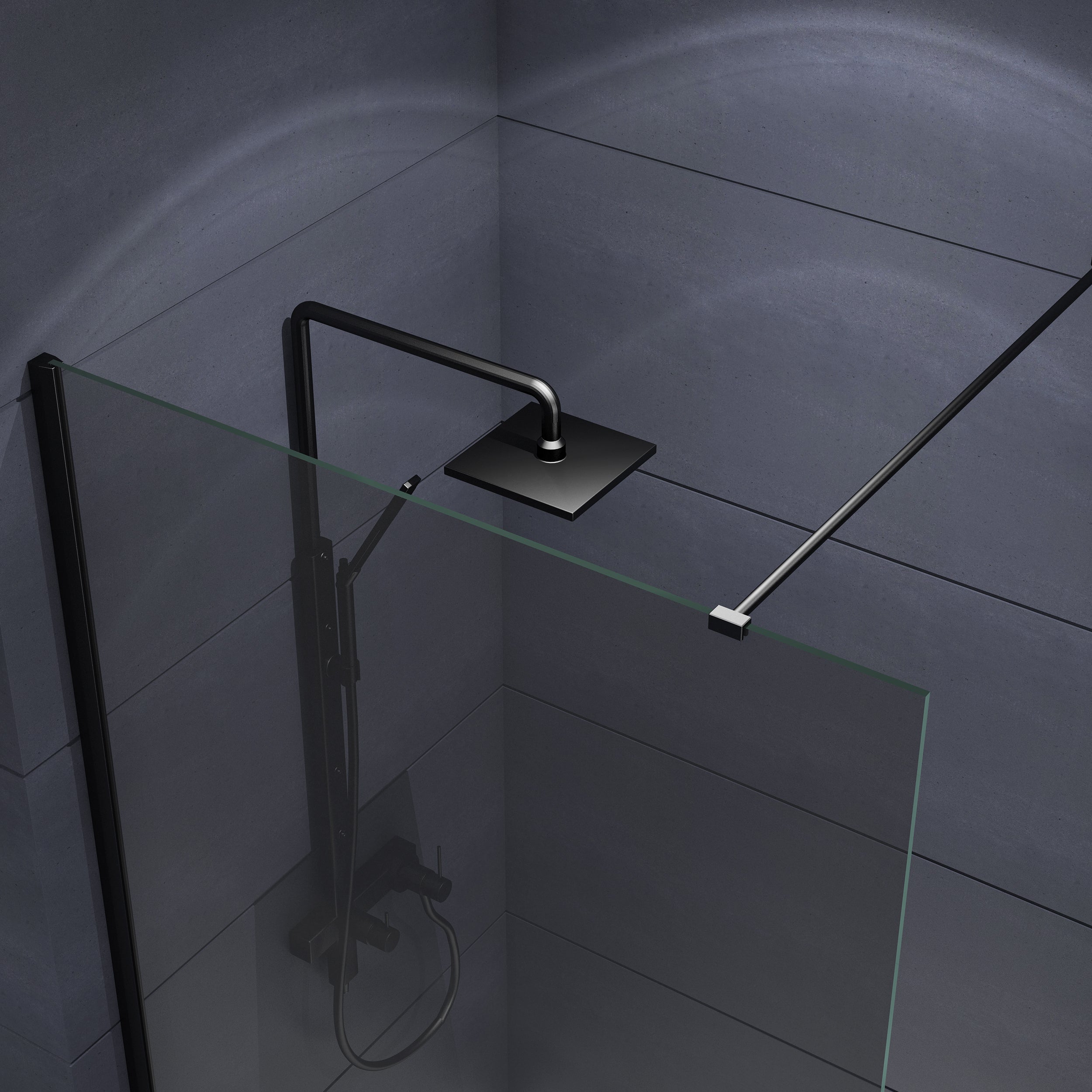 Duschwand mit Laser Motiv - Panther