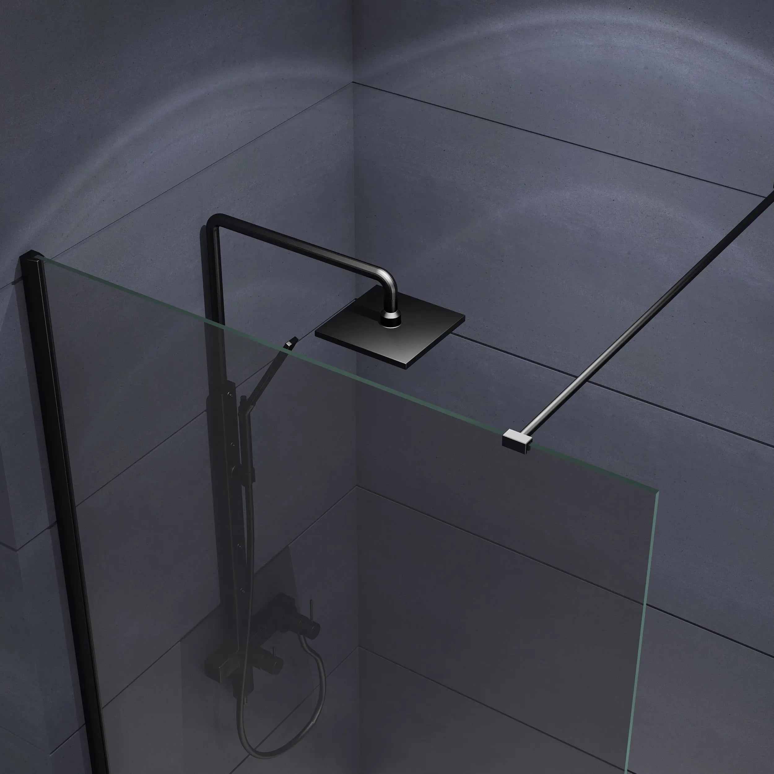 Duschwand mit Laser Motiv - Seifenblasen