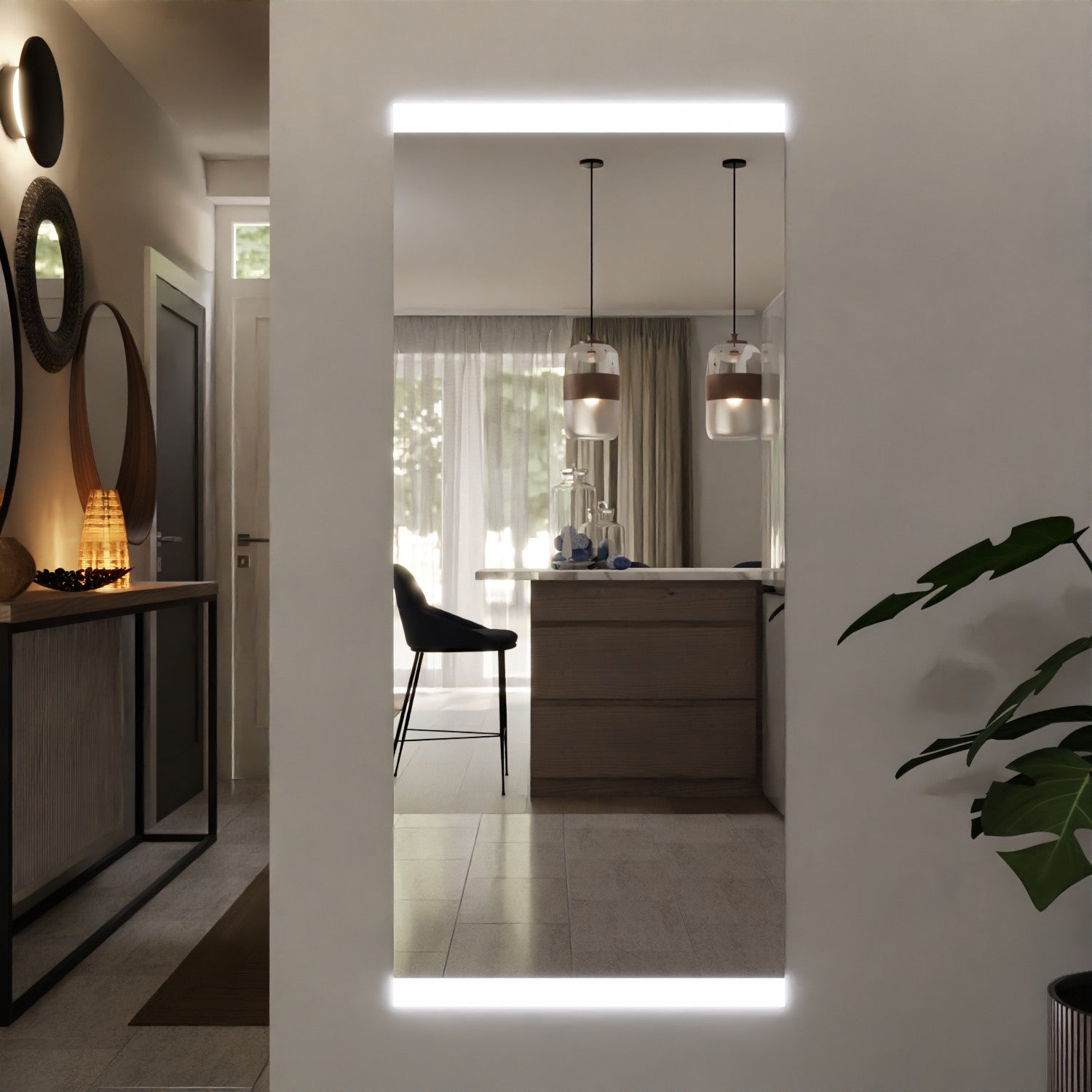 LED Wandspiegel nach Maß - Carla