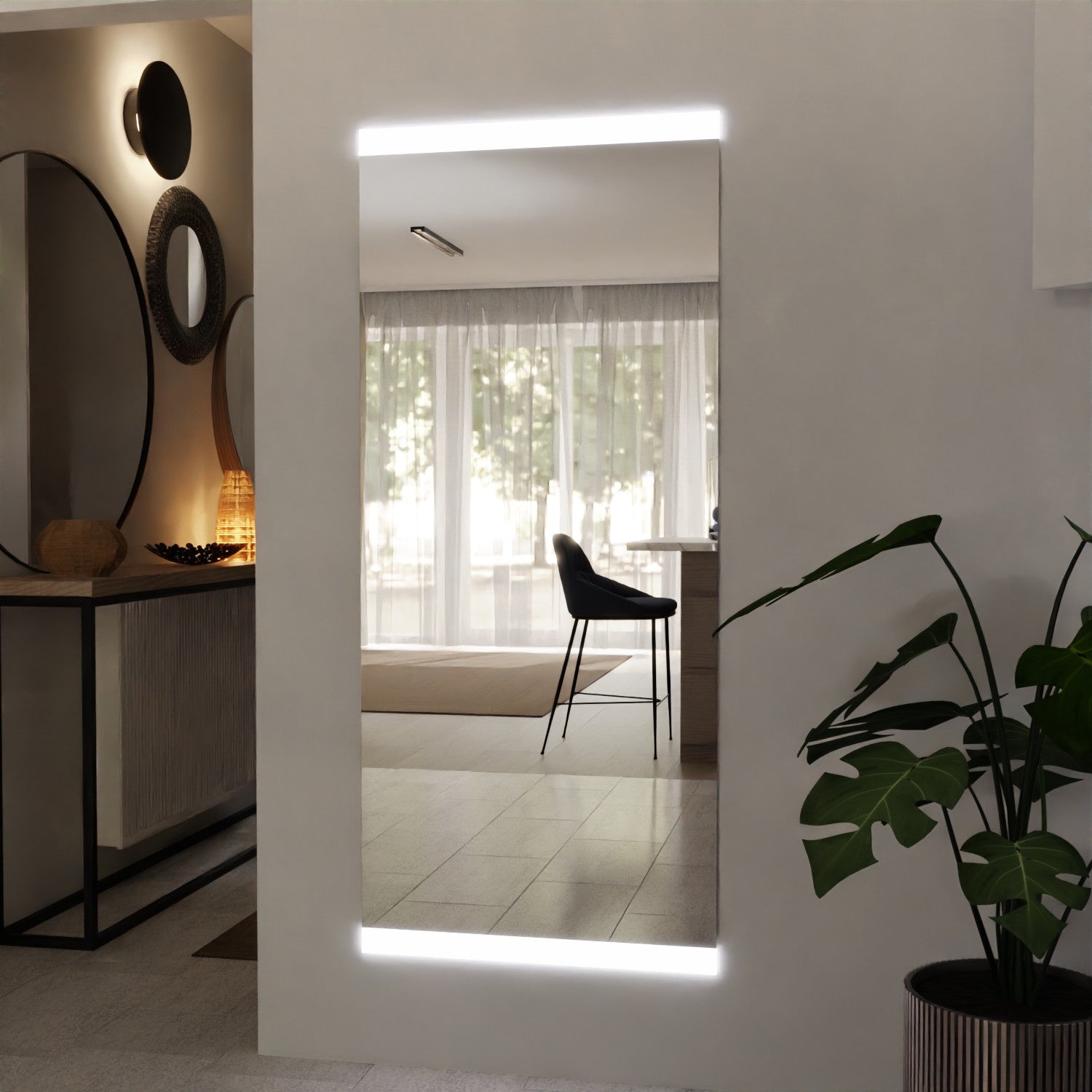 LED Wandspiegel nach Maß - Carla