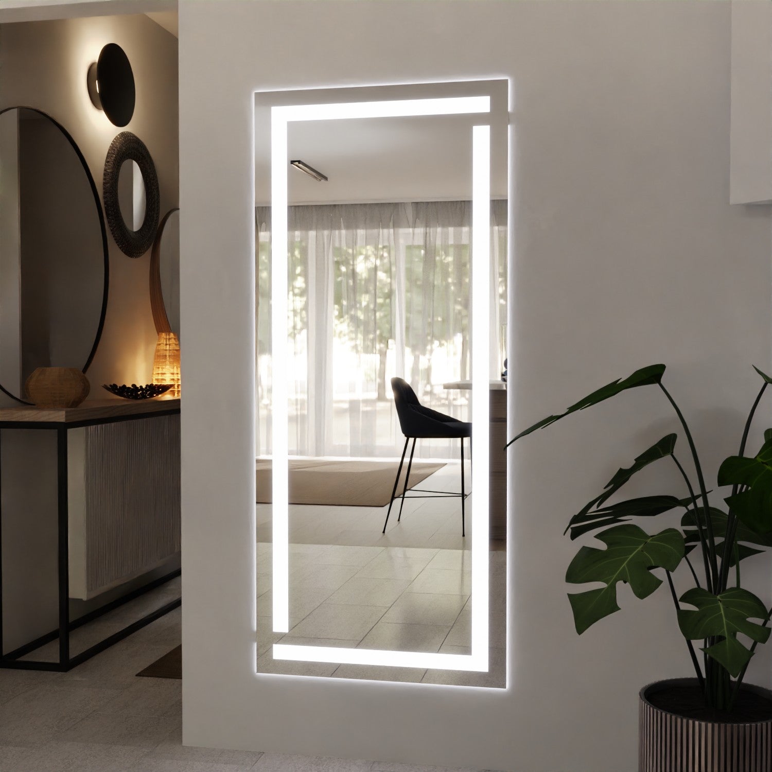 LED Wandspiegel nach Maß - Lola